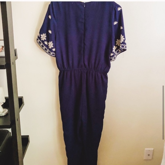 Stevie Hender | Embroidered Navy Jumpsuit - Picture 4 of 8